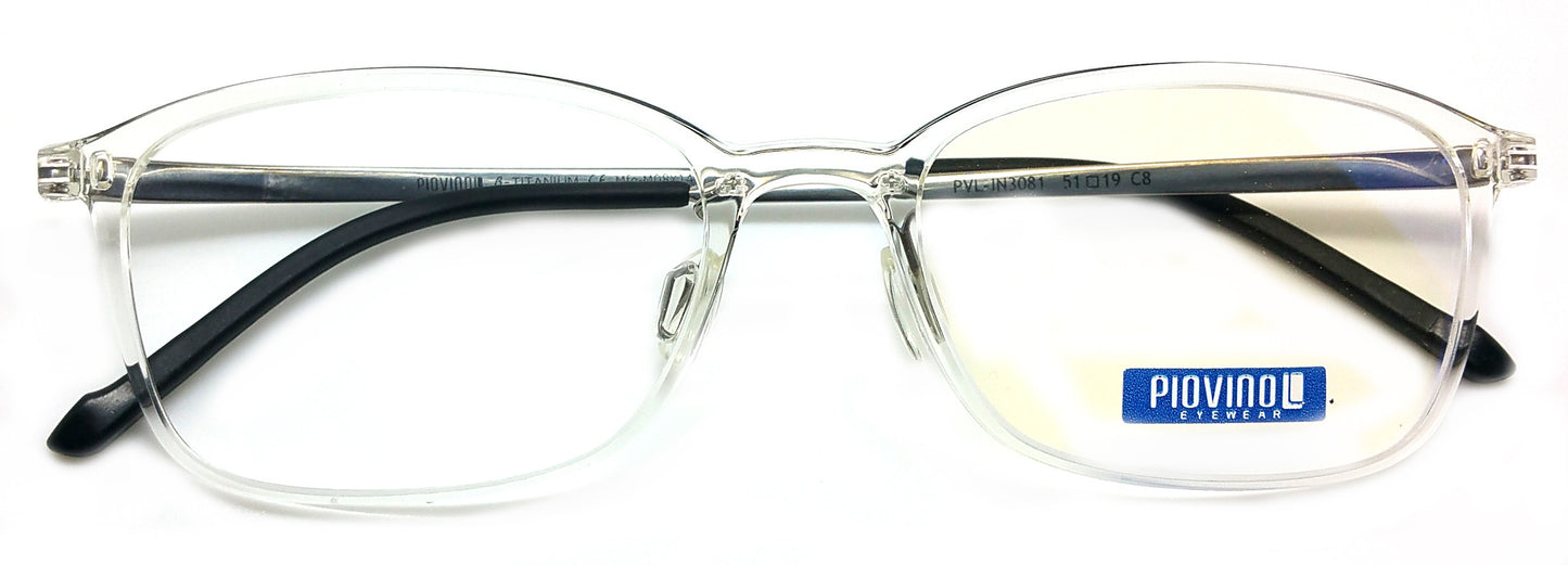 Piovino 안경 처방 프레임 3081 C8 Rxable 티타늄 프레임